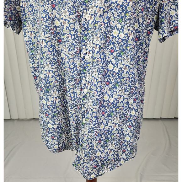 J. Crew Short-Sleeve Cotton Poplin Shirt in Liberty Floral Print Size Large - Picture 9 of 12
